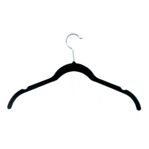 Shop BLACK FLOCKED HANGER WITH METAL HOOK 17 3-8